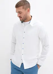Business-Hemd mit Kontrastdetails aus reiner Baumwolle, Regular Fit, bonprix