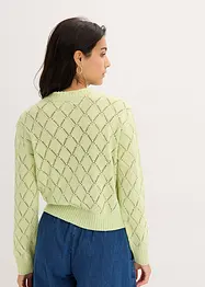 Ajour-Strickjacke aus Baumwolle, bonprix
