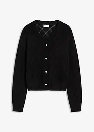 Ajour-Strickjacke aus Baumwolle, bonprix