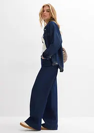 Wide-Leg-Jeans, Mid Waist, Low Stretch Full Length, bonprix