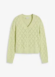 Ajour-Strickjacke aus Baumwolle, bonprix