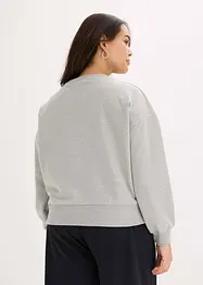 Oversize-Sweatshirt mit Strass aus Baumwolle, bonprix
