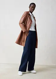 Leder-Trenchcoat aus Lammnappa, bonprix