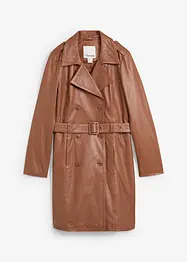 Leder-Trenchcoat aus Lammnappa, bonprix