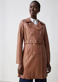 Leder-Trenchcoat aus Lammnappa, bonprix
