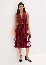 Dirndl avec broderie et jupe en velours (ens. 2 pces), bonprix