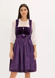Dirndl mit Samt in Midilänge (2-tlg.Set), bonprix