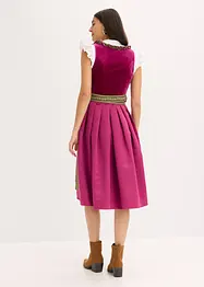 Dirndl mit Samt in Midilänge (2-tlg.Set), bonprix