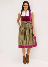 Dirndl mit Samt in Midilänge (2-tlg.Set), bonprix