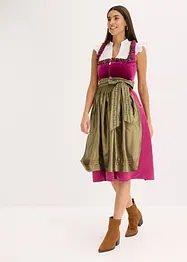 Dirndl mit Samt in Midilänge (2-tlg.Set), bonprix