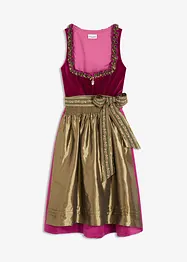 Dirndl mit Samt in Midilänge (2-tlg.Set), bonprix