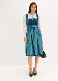 Dirndl mit Samt in Midilänge (2-tlg.Set), bonprix