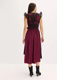 Dirndl mit Samt in Midilänge (2-tlg.Set), bonprix