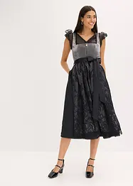 Dirndl mit Samt in Midilänge (2-tlg.Set), bonprix