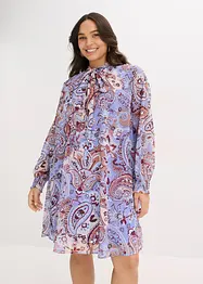 Robe-tunique en mousseline avec col lavallière, bonprix