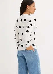 Langarmshirt aus strukturiertem Crêpe, bonprix