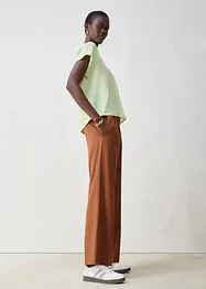 Shirt mit Seidenanteil und Webeinsatz, bonprix