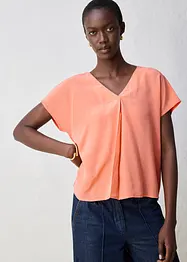 Shirt mit Seidenanteil und Webeinsatz, bonprix