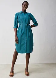 Hemdblusenkleid mit Seidenanteil, bonprix
