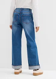 Jean large taille basse, bonprix