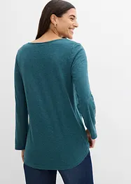 Baumwoll-Henleyshirt mit Knopfleiste, bonprix