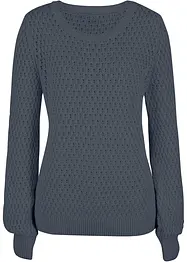 Pullover mit Strukturstrick aus Baumwollmix, bonprix