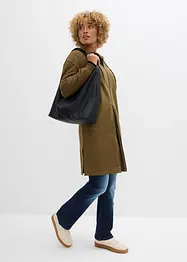 Long gilet zippé en molleton, base fendue sur les côtés, bonprix