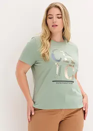 T-shirt avec imprimé brillant, bonprix