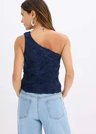 Top brodé une épaule, bonprix