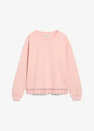 Sweat à empiècement en dentelle, bonprix