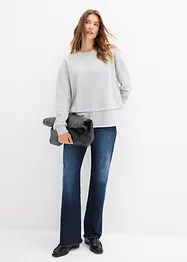 Sweat avec empiècement chemise, bonprix