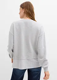 Sweat avec empiècement chemise, bonprix