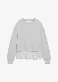 Sweat avec empiècement chemise, bonprix