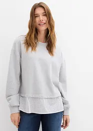 Sweat avec empiècement chemise, bonprix