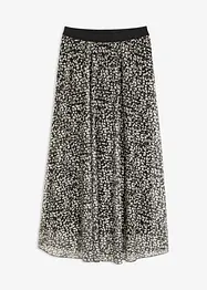 Jupe en jersey-mesh à taille élastiquée, bonprix