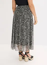 Jupe en jersey-mesh à taille élastiquée, bonprix