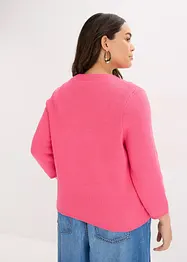 Gilet court en maille avec boutons décoratifs, bonprix