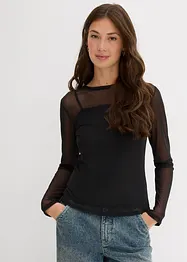 T-shirt manches longues en mesh, bonprix