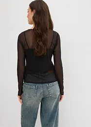 T-shirt manches longues en mesh, bonprix