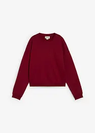 Kurzes Oversize-Sweatshirt aus reiner Bio-Baumwolle, bonprix