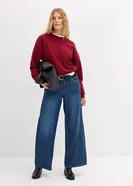 Kurzes Oversize-Sweatshirt aus reiner Bio-Baumwolle, bonprix