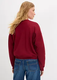 Kurzes Oversize-Sweatshirt aus reiner Bio-Baumwolle, bonprix
