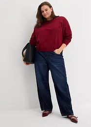 Kurzes Oversize-Sweatshirt aus reiner Bio-Baumwolle, bonprix