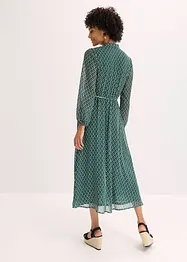 Robe en mousseline à passepoils contrastants, bonprix