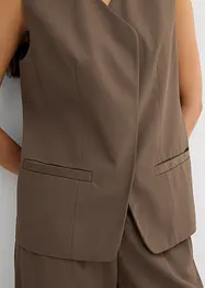 Gilet sans manches long à texture twill, bonprix