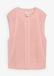 Pull sans manches en coton mélangé, bonprix