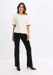 Pantalon twill à rivets, bonprix