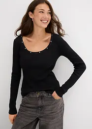T-shirt côtelé 100% coton, bonprix
