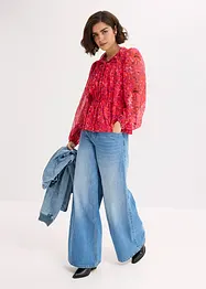 Blouse à lavallière en crêpe, bonprix