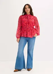 Blouse à lavallière en crêpe, bonprix
